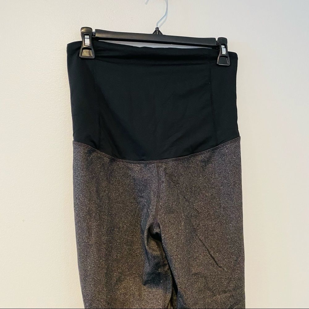 Ingrid & Isabel Maternity Gray Active Leggings with Crossover Panel